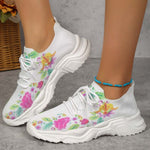 Zapatillas de deporte informal de estampado floral