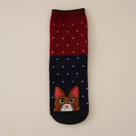 Socken Mit Cartoon-Katzenprint