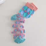 Atmungsaktive Socken Mit Floralem Jacquardmuster