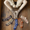 Set di 5 paia di calzini floreali vintage