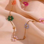 Boho-Blumen-Halskette