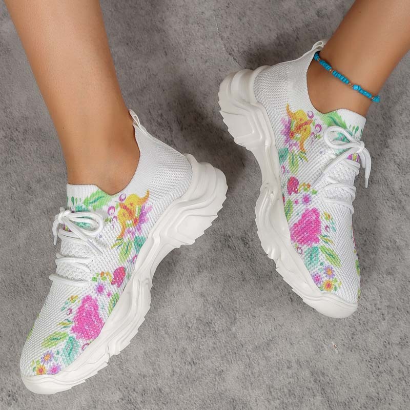 Sneaker casual stampati floreali