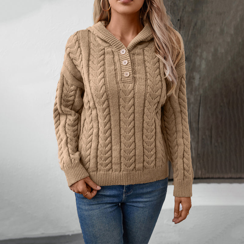 Maglione Casual Lavorato A Trecce