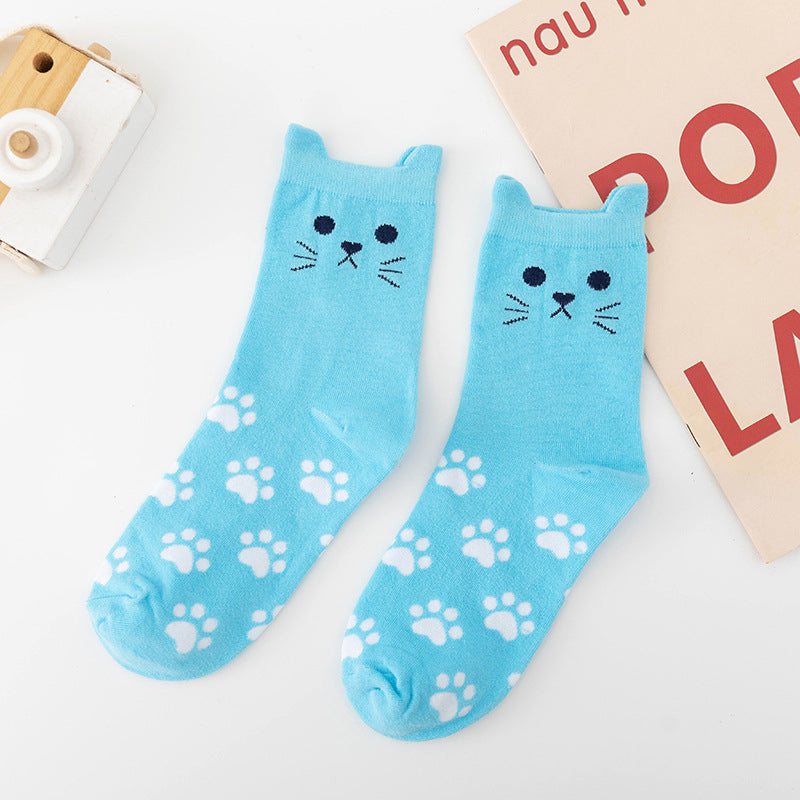 Socken Mit Katzenpfoten-Print