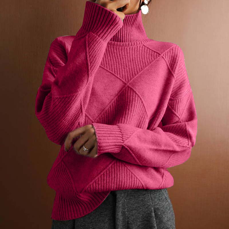 Suéter Casual De Punto De Color Sólido