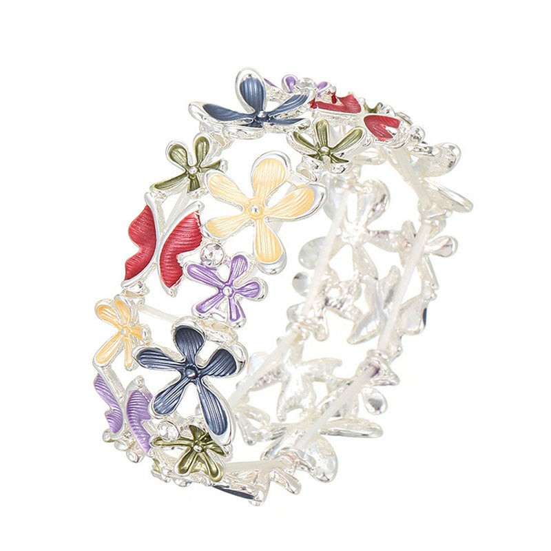 Bracelet Fleur Papillon Coloré