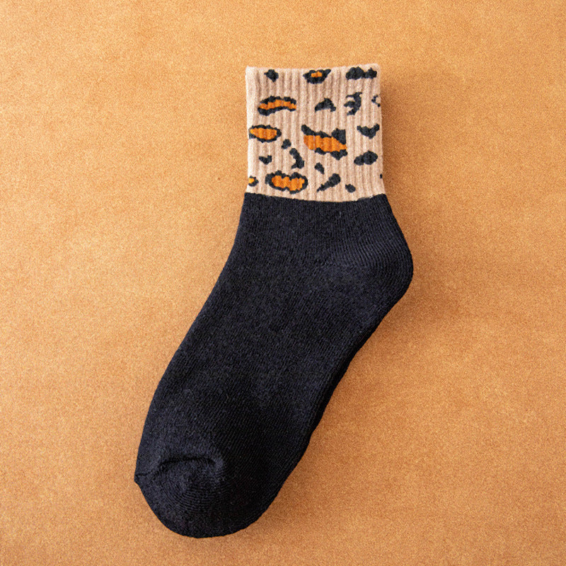 Warme Socken Mit Leopardenmuster