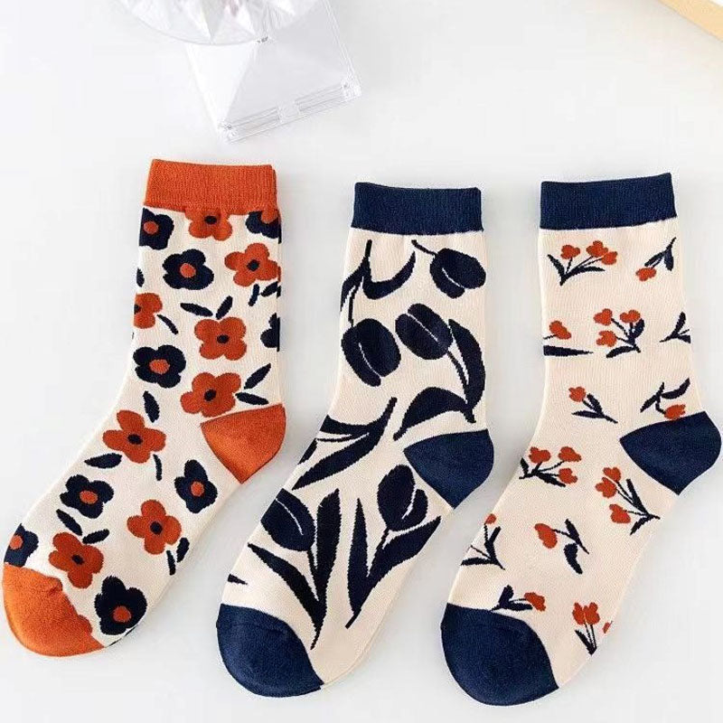 Ontspannen bloemrijke sokken