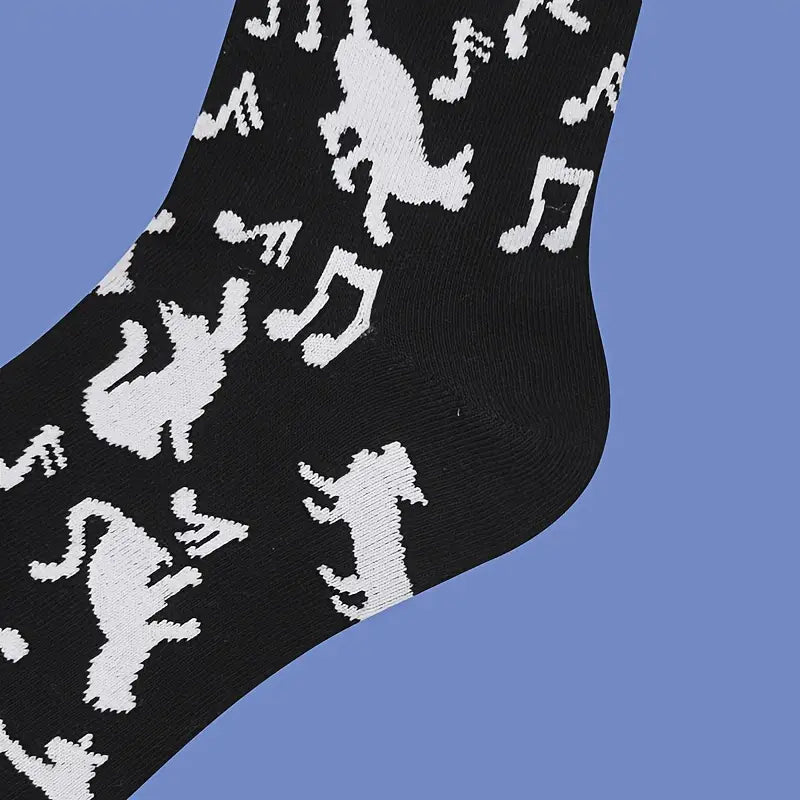 Kreative Socken Mit Katzenmuster