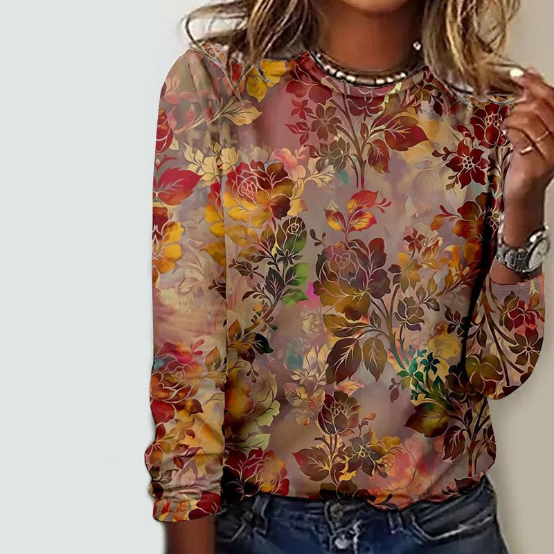 T-Shirt Vintage A Impreso Floral