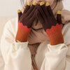 Warme Handschuhe In Kontrastfarbe