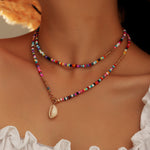 Böhmische Halskette Mit Perlenanhänger