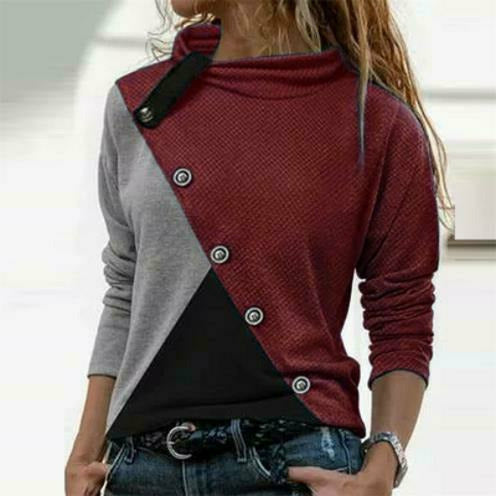 Blusa Casual Patchwork