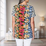 Buntes Blumen-T-Shirt