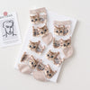 Calcetines Transpirables Con Estampado De Gatos