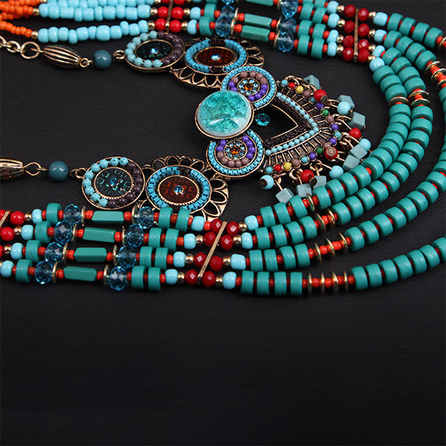 Vintage Ethnische Perlenkette