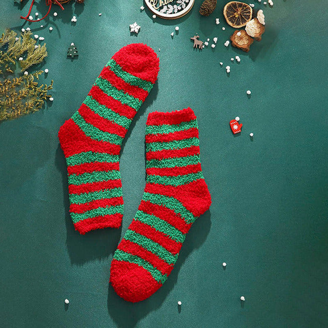Chaussettes Rayées De Noël