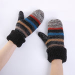 Gestreifte Warme Handschuhe