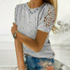 T-Shirt In Pizzo Con Stampa Cuore