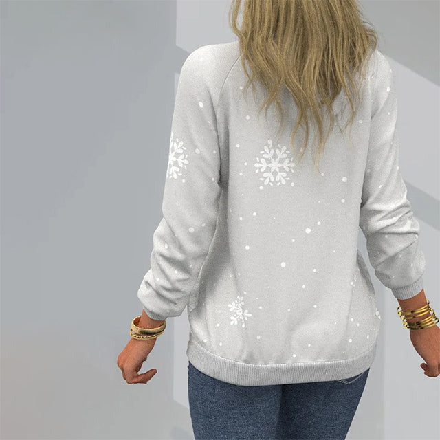 Casual Sweatshirt Met Kerstprint