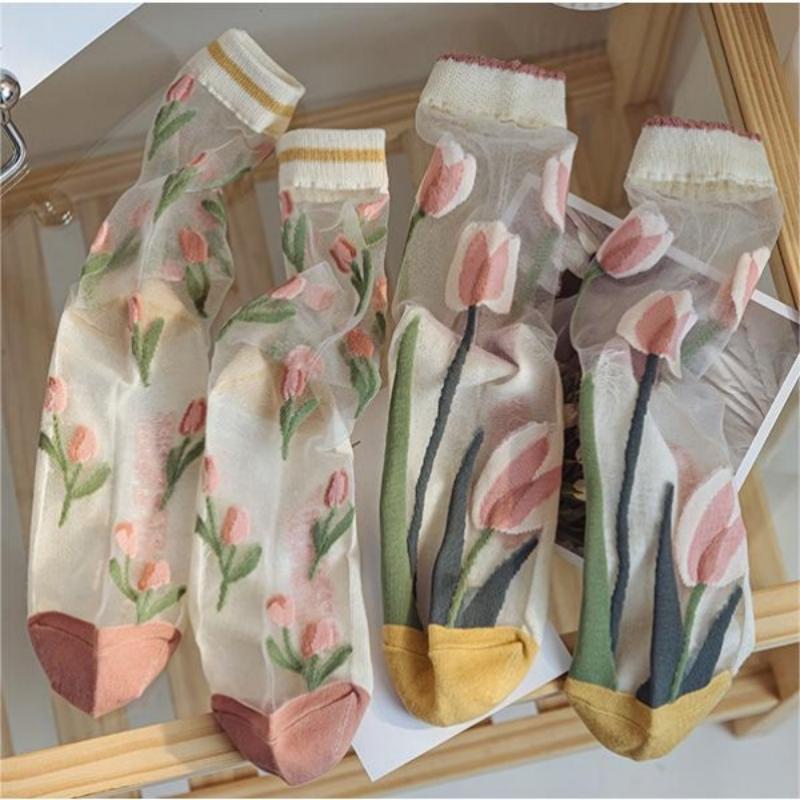 Calcetines Florales Casuales