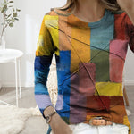 T-Shirt Colorata Con Stampa Geometrica