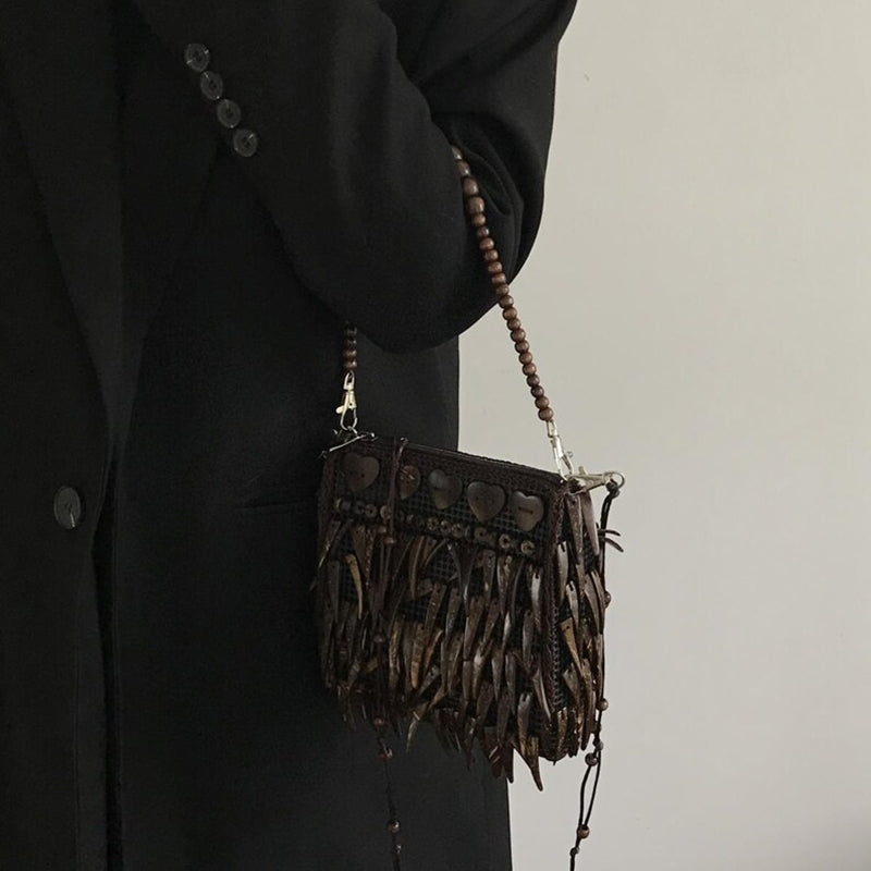 Bolso Bohemio Con Borlas Vintage