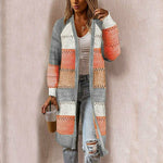 Cardigan Casual A Righe