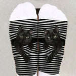 Kissan lähetetyt raidalliset sukat